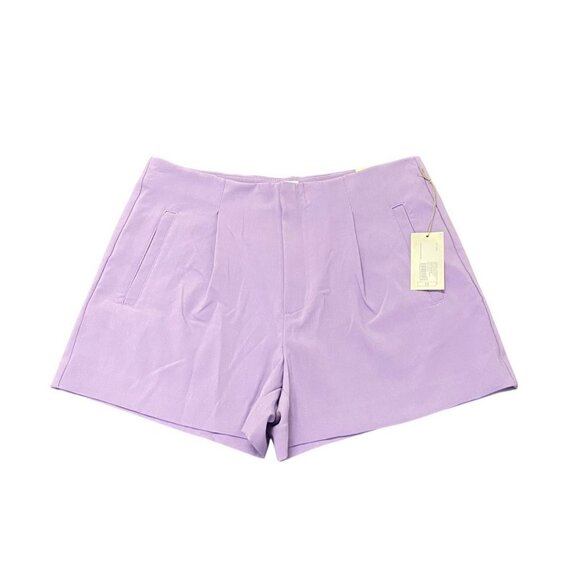 A New Day Women's High-Rise Tailored MIDI Shorts 12 Lavender 4” Stretch NWT - Picture 1 of 9